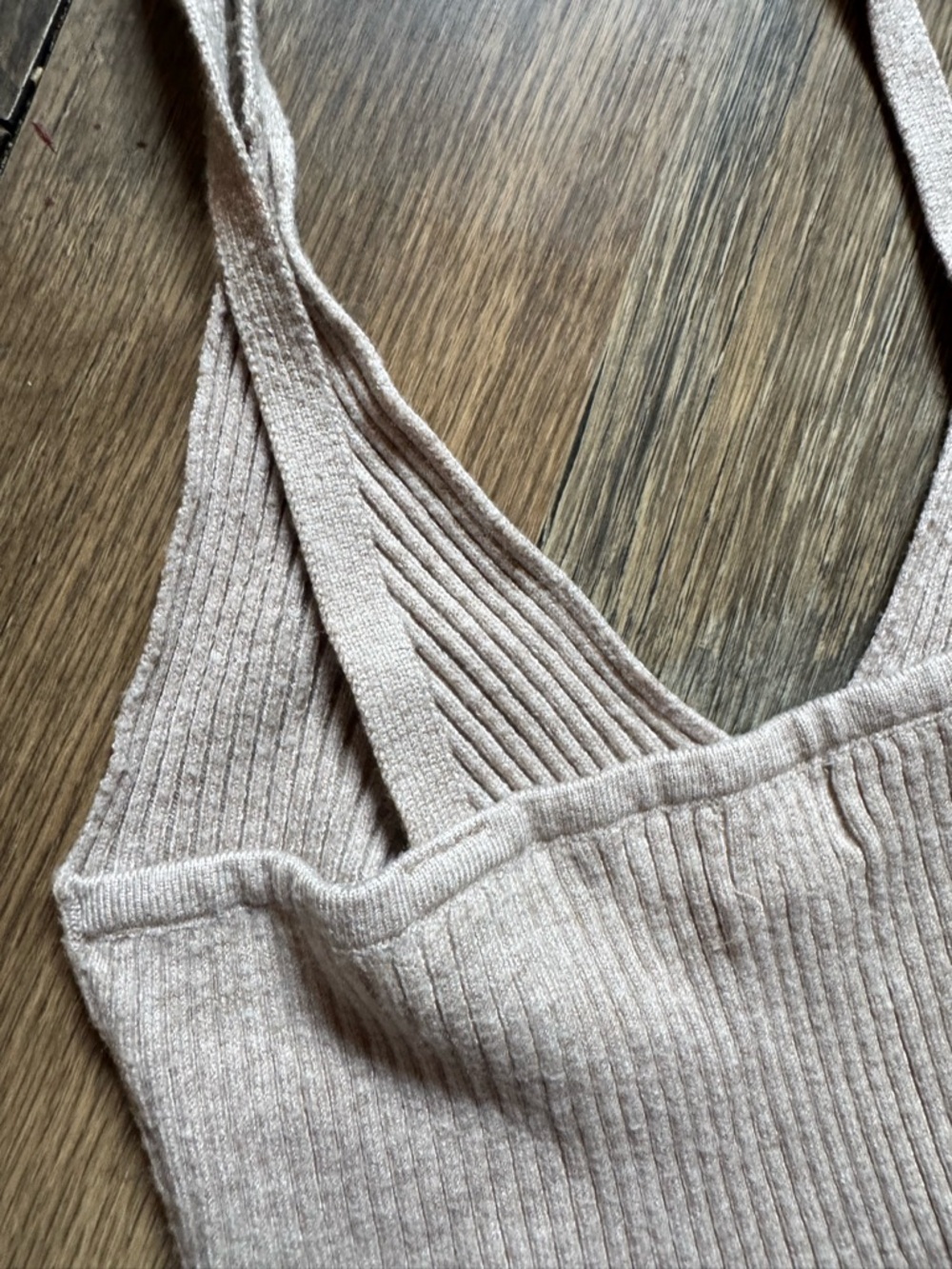 Garage Beige Ribbed Knit Tank - Picture 6 of 8
